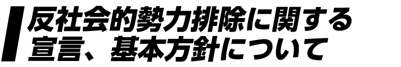 反社会的勢力排除に関する宣言、基本方針について